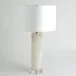 Alabaster Cylinder Table Lamp Brass