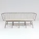 Spindle Long Bench Beige Leather