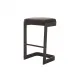 Regan High Bar Stool w/Black Leather Gr