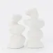 S/2 Mouren Sculptures White (Set of 2 )