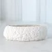 Crinkled Paper Oval Bowl Matte White Wid