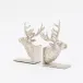 Reindeer Bookends Silver Finish