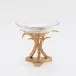Bowl Holder W/Glass Gold
