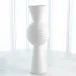 High Chiseled Orb Vase Matte White Large