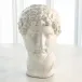 Hadrian Bust White Glaze