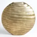 Chased Oval Vase Antique Brass Large