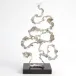 Squiggles Sculpture Nickel w/Black Gran