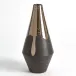 Gilded Dip Vase Platinum Bottom Large