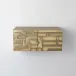 Abstract Block Cabinet Left Brass
