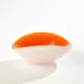 Pinched Cased Glass Bowl Orange Small