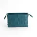 Soft Woven Leather Basket Azure Small