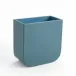 Radius Edge Leather Wastebasket Azure