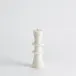 Double Flair Candle Stand White