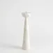 Round Top Candle Stand White Small