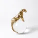 Jaguar on Crystal Sphere Brass
