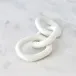 3 Ring Chain Matte White
