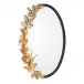 Magnolia Branch Mirror Antique Brass/Gol
