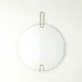 Contemporary Round Mirror with Gold Meta