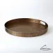 Kokoro Etched Round Tray Brass