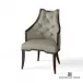 Logan Arm Chair Walnut Chesterfield Grey