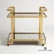 Quartz Stud Bar Cart Gold Leaf