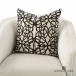 Moth Pillow Black/Bone 22" x 22"