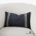 Icon Lumbar Pillow Gunmetal on Cream 19"