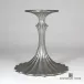 Flute Table Base Silver Leaf 26"