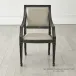 Seine Arm Dining Chair Black w/Grey Lea