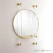 Hadley Mirror Brass w/Glass Shelf