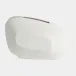 Offset Matte White Square Scratch Vase Large
