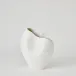 Horn Vase Matte White Small