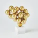 Sphere Sculpture Brass w/White Marble