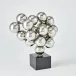 Sphere Sculpture Nickel w/Black Granite