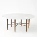 Hammered Cocktail Table Bronze w/White