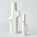 Tiered Trunk Matte White Vase