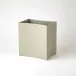 Folded Leather Wastebasket Grey