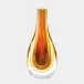 Gradient Amber Vase 16"H x 5"W x 7"D