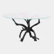 Monterey Natural Iron Dining Table with 60" Glass