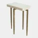 Laforge Antique Gold/White Marble Accent Table