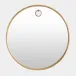 Exposed Antique Brass Round Mirror 48"H x 48"W x 2"D