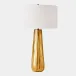 Chased Antique Brass Round Table Lamp