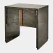 Bjorn Black/Brass Horn Inlay Bedside Table