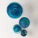 Glass Wall Mushrooms Blue (Set of 4 )