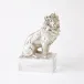 Lion Sculpture - Nickel/Crystal