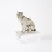 Lioness Sculpture - Nickel/Crystal