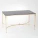 French Square Leg Cocktail Table Brass