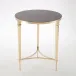 Round French Square Leg Table Brass