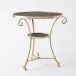 Gueridon Table Brass/Black Granite