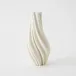 Twist Printed Vase Matte White Large